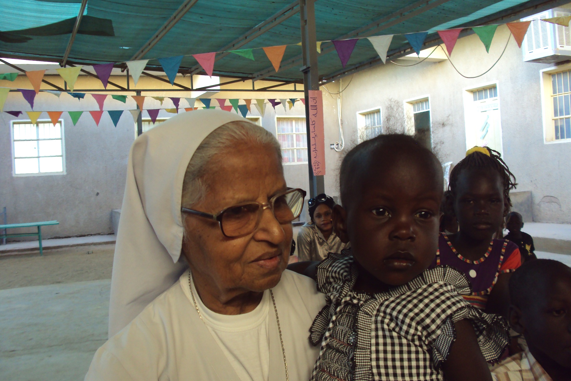 Sr. Josephine and the little Josephine who was afraid of the donkey